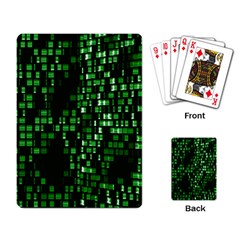 Abstract Plaid Green Playing Cards Single Design (rectangle) by HermanTelo