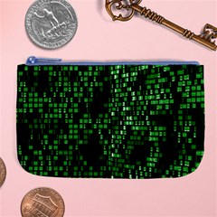 Abstract Plaid Green Large Coin Purse by HermanTelo