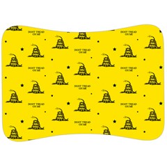 Gadsden Flag Don t Tread On Me Yellow And Black Pattern With American Stars Velour Seat Head Rest Cushion by snek