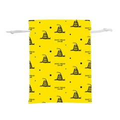 Gadsden Flag Don t Tread On Me Yellow And Black Pattern With American Stars Lightweight Drawstring Pouch (m) by snek