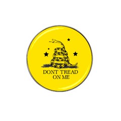 Gadsden Flag Don t Tread On Me Yellow And Black Pattern With American Stars Hat Clip Ball Marker by snek