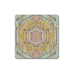 Temple Of Wood With A Touch Of Japan Square Magnet by pepitasart