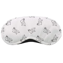 Messy Life Phrase Motif Typographic Pattern Sleeping Mask by dflcprintsclothing