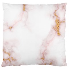 Pink And White Marble Texture With Gold Intrusions Pale Rose Background Large Cushion Case (one Side) by genx