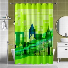 Architecture Skyline Shower Curtain 48  X 72  (small)  by Wegoenart