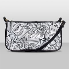 Phone Dial Communication Technology Shoulder Clutch Bag by Wegoenart