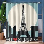 I Love Paris Shower Curtain 60  x 72  (Medium)  60 x72  Curtain