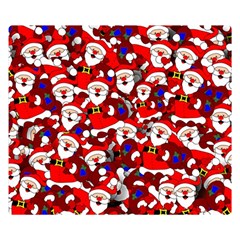 Nicholas Santa Christmas Pattern Double Sided Flano Blanket (small)  by Wegoenart