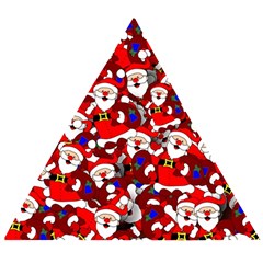 Nicholas Santa Christmas Pattern Wooden Puzzle Triangle by Wegoenart