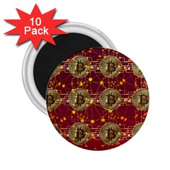 Block Chain Network Bitcoin Data 2 25  Magnets (10 Pack)  by Wegoenart