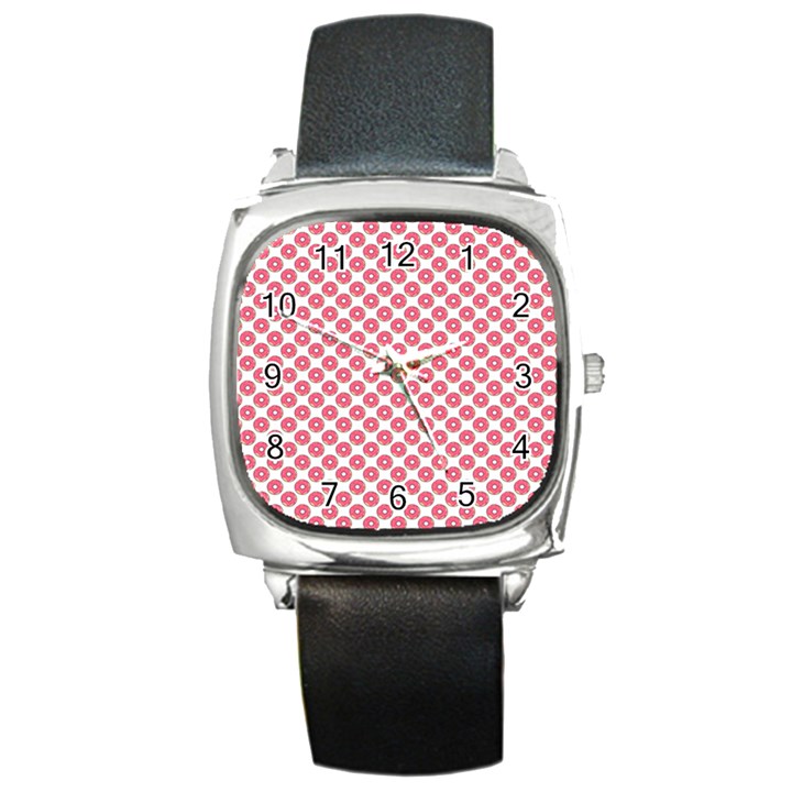 Donuts rose Square Metal Watch