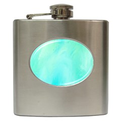 Blue Green Shades Hip Flask (6 Oz) by designsbymallika