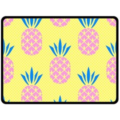 Summer Pineapple Seamless Pattern Fleece Blanket (large)  by Sobalvarro