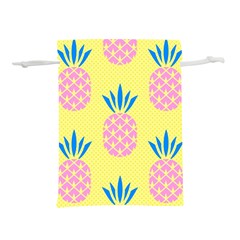 Summer Pineapple Seamless Pattern Lightweight Drawstring Pouch (l) by Sobalvarro