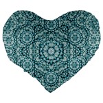 Paradise Flowers In Lovely Colors Large 19  Premium Flano Heart Shape Cushions Back