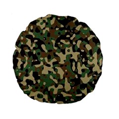 Army Pattern  Standard 15  Premium Flano Round Cushions by myuique