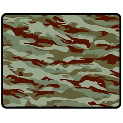 Brown And Green Camo Double Sided Fleece Blanket (medium)  by McCallaCoultureArmyShop