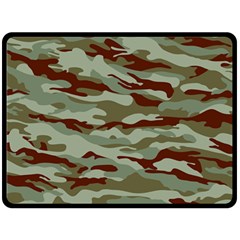 Brown And Green Camo Double Sided Fleece Blanket (large)  by McCallaCoultureArmyShop