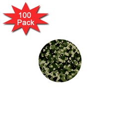 Dark Green Camouflage Army 1  Mini Buttons (100 Pack)  by McCallaCoultureArmyShop