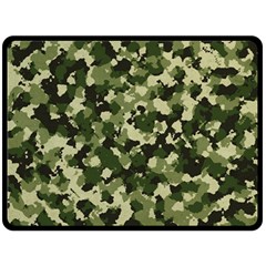 Dark Green Camouflage Army Double Sided Fleece Blanket (large)  by McCallaCoultureArmyShop