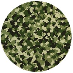 Dark Green Camouflage Army Wooden Bottle Opener (round) by McCallaCoultureArmyShop