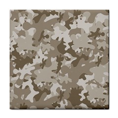 Tan Army Camouflage Tile Coaster by mccallacoulture