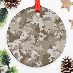 Tan Army Camouflage Ornament (round) by mccallacoulture