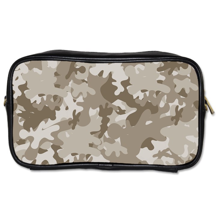 Tan Army Camouflage Toiletries Bag (Two Sides)