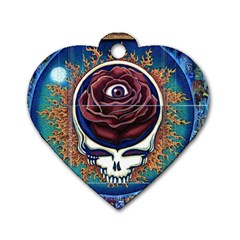 Grateful Dead Ahead Of Their Time Dog Tag Heart (two Sides) by Sapixe