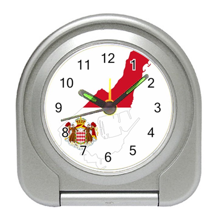 Monaco Country Europe Flag Borders Travel Alarm Clock