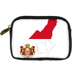 Monaco Country Europe Flag Borders Digital Camera Leather Case by Sapixe