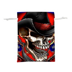 Confederate Flag Usa America United States Csa Civil War Rebel Dixie Military Poster Skull Lightweight Drawstring Pouch (s) by Sapixe