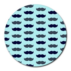 Beard Pattern Round Mousepads by designsbymallika