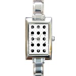 Background Dot Pattern Rectangle Italian Charm Watch Front