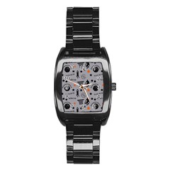 Slam Dunk Basketball Gray Stainless Steel Barrel Watch by mccallacoulturesports