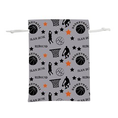 Slam Dunk Basketball Gray Lightweight Drawstring Pouch (l) by mccallacoulturesports