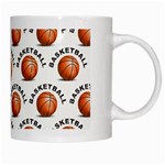 Orange Basketballs White Mugs Right