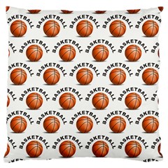 Orange Basketballs Large Cushion Case (one Side) by mccallacoulturesports