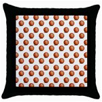 Orange Basketballs Throw Pillow Case (Black) Front