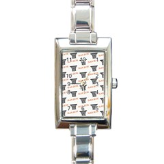 Slam Dunk Baskelball Baskets Rectangle Italian Charm Watch by mccallacoulturesports