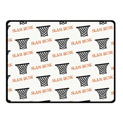 Slam Dunk Baskelball Baskets Fleece Blanket (small) by mccallacoulturesports