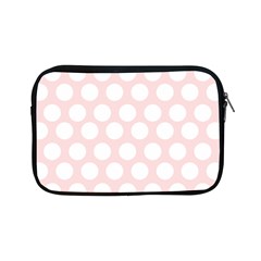 Pink And White Polka Dots Apple Ipad Mini Zipper Cases by mccallacoulture