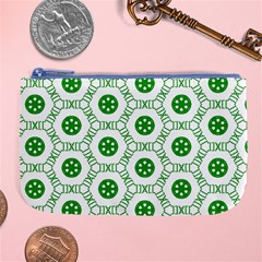 White Green Shapes Large Coin Purse by Mariart