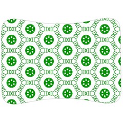 White Green Shapes Velour Seat Head Rest Cushion by Mariart