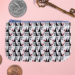 Cartoon Style Asian Woman Portrait Collage Pattern Large Coin Purse by dflcprintsclothing