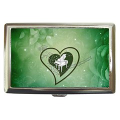 Music, Piano On A Heart Cigarette Money Case by FantasyWorld7