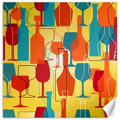 I Love Wine Canvas 16  X 16  by designsbymallika