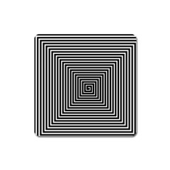 Maze Design Black White Background Square Magnet by HermanTelo