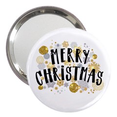 Merry Xmas 3  Handbag Mirror by xmasyancow