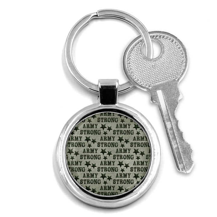 Army Stong Military Key Chain (Round)